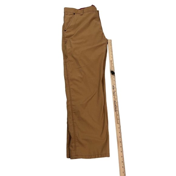 WRANGLER Pants Men's 40x32 5-Pocket Canvas Cotton Straight Leg Zip Closure Brown - Picture 5 of 11